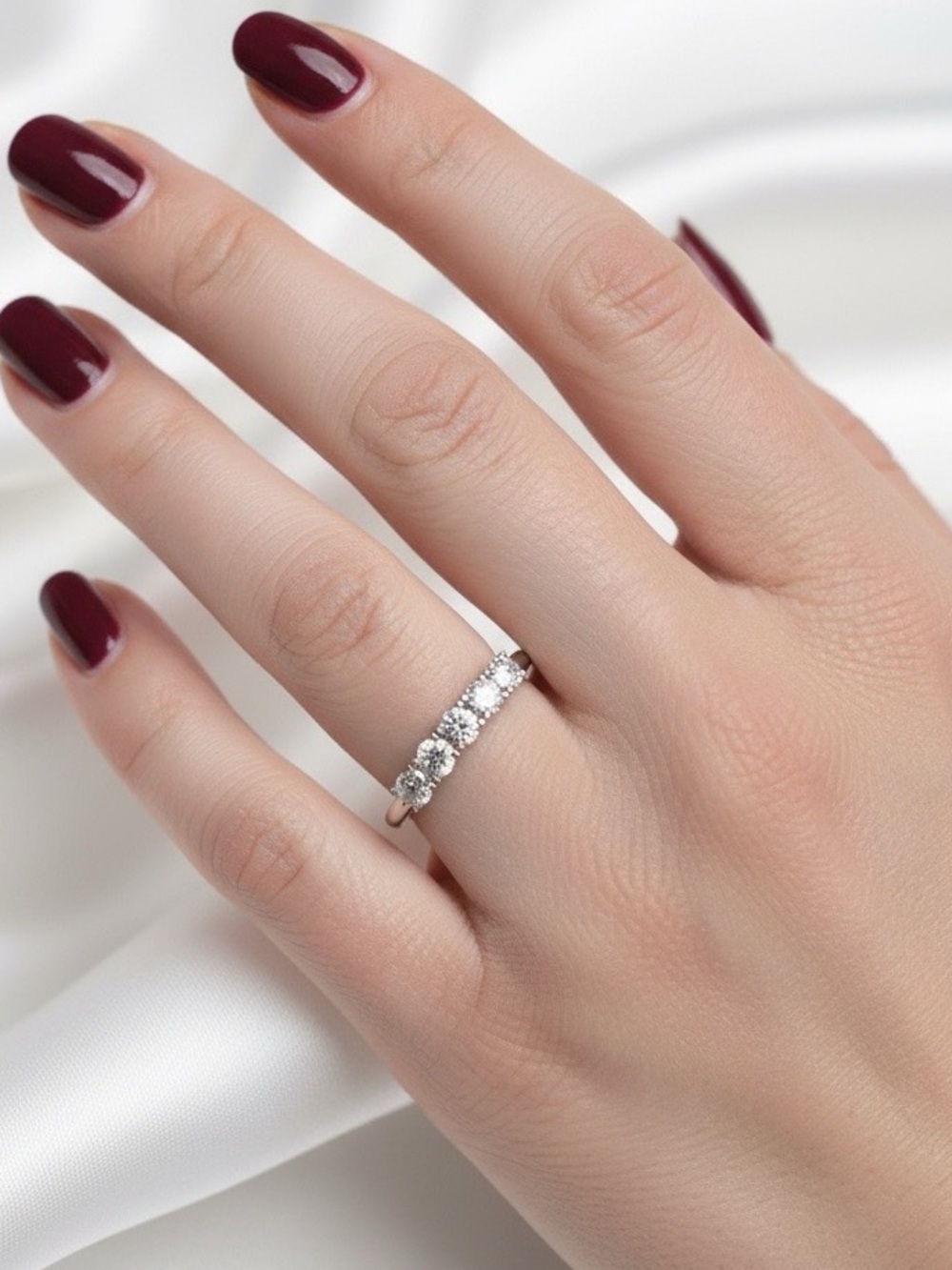 Sterling Silver 5 Stone Ring